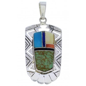 Southwestern Multicolor Inlay Pendant Jewelry PX30172