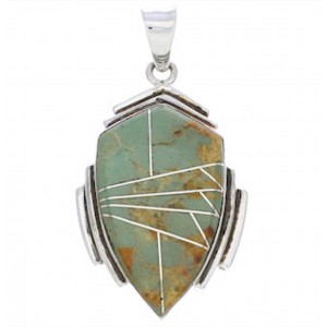 Sterling Silver And Turquoise Jewelry Slide Pendant EX29655