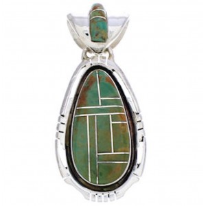 Genuine Sterling Silver Jewelry Turquoise Pendant EX29678