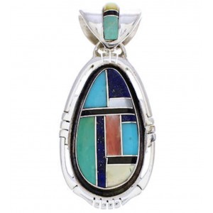 Sterling Silver Multicolor Southwest Pendant EX29684