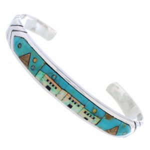 Native American Pueblo Or Village Design Multicolor Bracelet MX27578