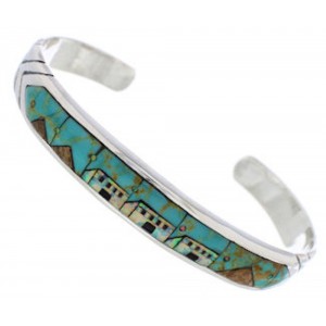 Native American Village Design Turquoise Multicolor Bracelet MX27582