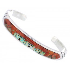 Silver Native American Design Turquoise Multicolor Bracelet MX27590