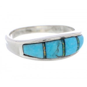 Southwest Opal And Turquoise Sterling Silver Ring Size 8-1/4 CX50623