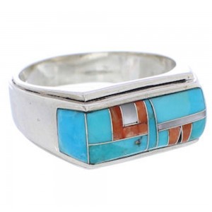 Sterling Silver Multicolor Southwest Jewelry Ring Size 9-3/4 CX50788
