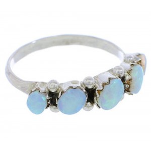 Authentic Sterling Silver Zuni Opal Ring Size 8-1/2 RX113369