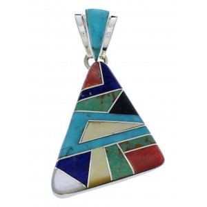 Sterling Silver Turquoise Multicolor Pendant Jewelry PX23821