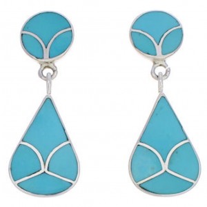 Sterling Silver Turquoise Southwest Jewelry Post Earrings JX23728