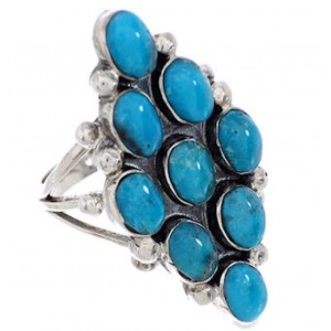 Authentic Sterling Silver Turquoise Ring Size 5-3/4 WX36723