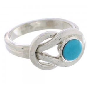 Southwest Sterling Silver Turquoise Jewelry Ring Size 5-3/4 UX35592