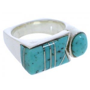 Authentic Sterling Silver Turquoise Jewelry Ring Size 4-3/4 UX39801