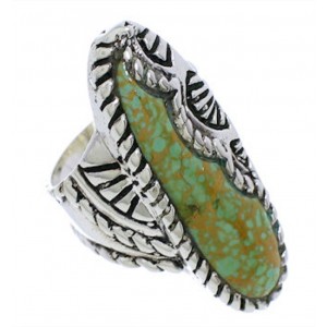Turquoise Southwest Sterling Silver Ring Size 6 FX22537