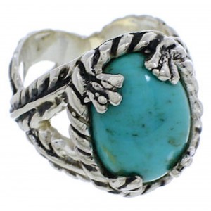 Turquoise Jewelry Sterling Silver Ring Size 7-1/4 FX22771