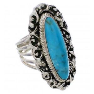 Silver And Turquoise Southwest Jewelry Ring Size 4-3/4 UX34474