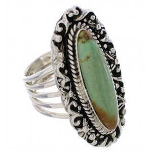 Authentic Sterling Silver And Turquoise Ring Size 4-1/2 UX34506