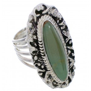 Silver Jewelry Southwest Turquoise Ring Size 6 UX34507