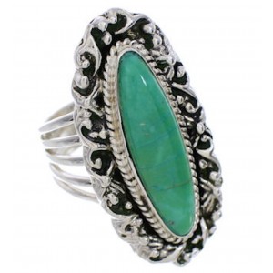 Authentic Sterling Silver Turquoise Ring Size 4-3/4 UX34543
