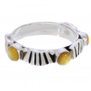 Genuine Yellow Mother Of Pearl Stackable Ring Size 8-1/4 UX34877