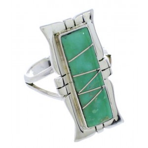Sterling Silver Turquoise Inlay Southwestern Ring Size 7-1/2 MX23572