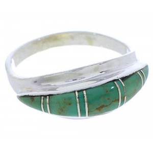 Southwestern Sterling Silver Turquoise Jewelry Ring Size 5-1/2 MX22395