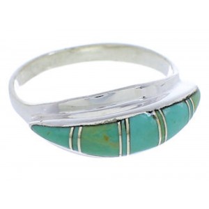 Genuine Sterling Silver Turquoise Ring Size 6-1/4 MX22410