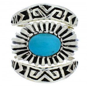 Sterling Silver And Turquoise Stackable Ring Set Size 8-1/2 UX33440