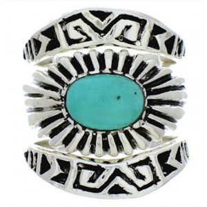 Authentic Silver Turquoise Stackable Ring Set Size 8-1/4 UX33443