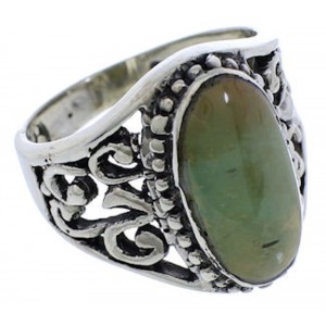 Southwestern Turquoise Sterling Silver Jewelry Ring Size 5-1/4 UX33467