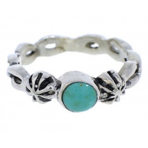 Turquoise Sterling Silver Southwest Jewelry Ring Size 5-1/4 UX33538