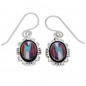 Southwestern Multicolor Inlay Earrings EX32747