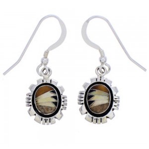 Multicolor Inlay And Sterling Silver Earrings EX32758