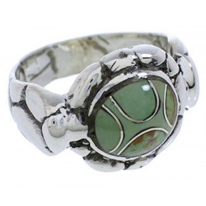 Authentic Sterling Silver Turquoise Inlay Ring Size 5-3/4 WX39048