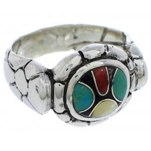 Multicolor Authentic Sterling Silver Ring Size 8-1/4 WX39523