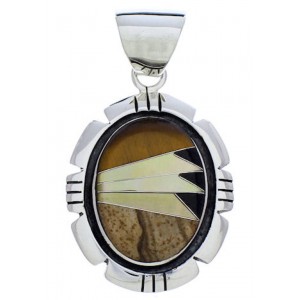 Sterling Silver Southwest Jewelry Multicolor Pendant PX30435