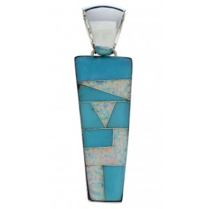 Turquoise Inlay And Opal Jewelry Pendant PX30480