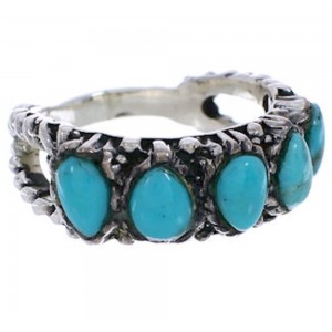 Turquoise Genuine Sterling Silver Ring Size 6-1/4 WX34700