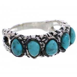 Sterling Silver Turquoise Ring Size 5-3/4 AX87425