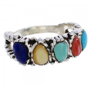 Sterling Silver Multicolor Ring Size 5-1/2 WX34820
