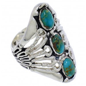 Sterling Silver And Turquoise Ring Size 5-1/2 UX32713
