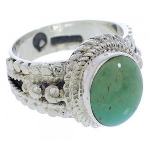 Turquoise And Authentic Sterling Silver Ring Size 6-1/4 TX38857