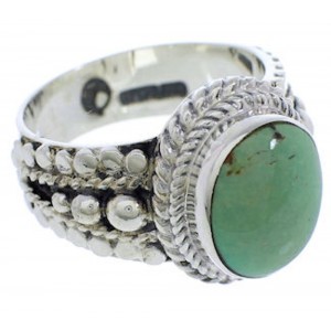 Turquoise And Silver Southwestern Ring Size 6-1/2 TX38873