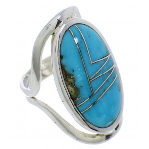 Sterling Silver Jewelry Turquoise Ring Size 5 JX37456