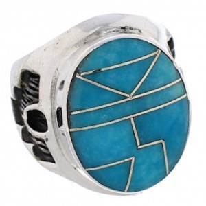 Sterling Silver And Turquoise Southwest Ring Size 5-3/4 TX38615