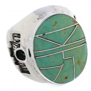 Genuine Silver Turquoise Southwest Jewelry Ring Size 4-3/4 TX38666