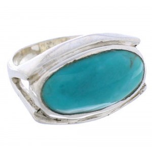 Southwest Silver Turquoise Ring Size 4-1/2 TX39762