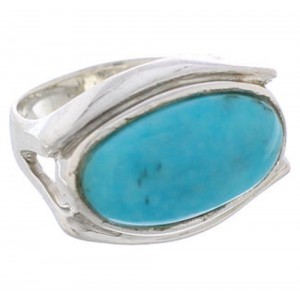 Silver Turquoise Jewelry Ring Size 6-1/4 TX39781