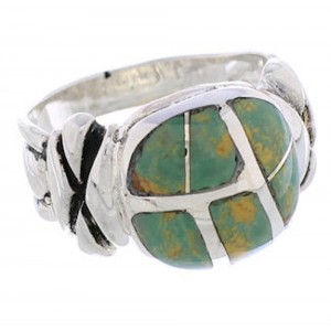 Silver Southwest Turquoise Jewelry Ring Size 6-3/4 TX39983