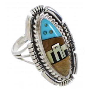 Authentic Native American Design Multicolor Ring Size 6-1/4 WX41480