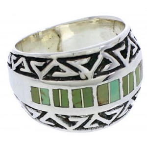 Southwest Jewelry Silver Turquoise Ring Size 8-3/4 WX35882