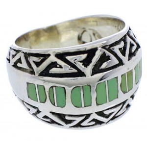 Sterling Silver Southwest Turquoise Ring Size 7-1/4 WX35889